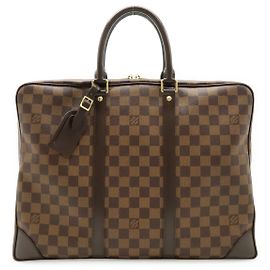 Louis Vuitton Porte-Documents Voyage Damier Valigetta Marrone