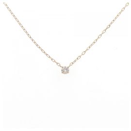 Autre Marque Colar de ouro rosa K10 e diamantes Rosa
