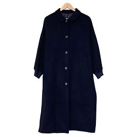 Autre Marque Dignite collier Wool Long Coat Blu Blu navy