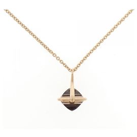 Hermès Colar Hermes 750 Pink Gold Smoky Quartz Marrom