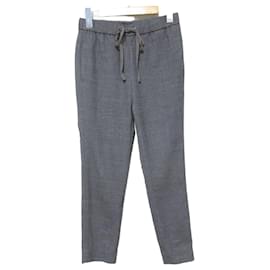 Pantalón Theory Check Pull-On Castaño