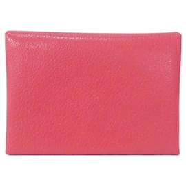 Porte-monnaie Calvi Duo Alligator Hermès Rose