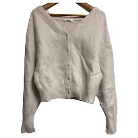 Autre Marque Snidel Strickjacke aus Angora-Mischung Weiß Roh