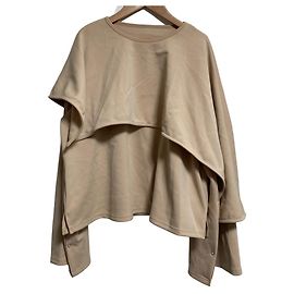 Autre Marque Sweatshirt Oversized Flare Acka Beige