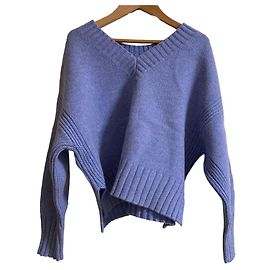 Autre Marque TOMORROWLAND Wool Cashmere 2way Pullover Knit Blue
