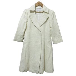 Autre Marque Abito FOXEY Miss Edinburgh Tweed Coat Bianco Bianco sporco