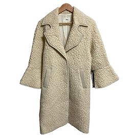 Autre Marque RPKO Long Bouclé Boa Coat White