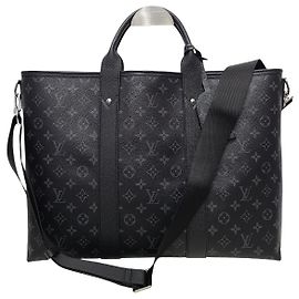Louis Vuitton Borsa Weekend Tote a tracolla Eclipse Monogram Nero