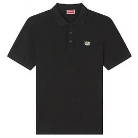 Kenzo Polo Slim de algodón Wild Tiger Negro