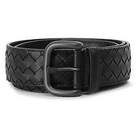 Bottega Veneta Intrecciato Gürtel Schwarz