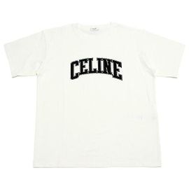 Céline Camiseta holgada en jersey de algodón Blanco