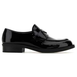 Prada Triangle Logo Leather Loafer Black