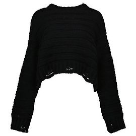 Maison Martin Margiela Pullover mit Distressed-Effekt Schwarz