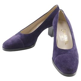 Escarpins Chanel Coco Mark en daim Violet