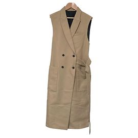 Autre Marque Colete longo de tecido duplo de algodão DRESSTERIOR Marrom Camelo