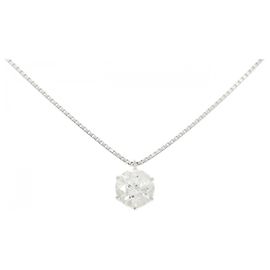 Autre Marque Diamant-Halskette PT900 PT850 Silber