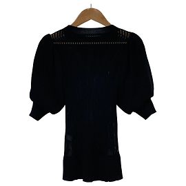 Autre Marque CELFORD Volume Sleeve Knit Top Black