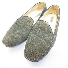 Slip-on de couro Intrecciato Bottega Veneta Marrom Cinza