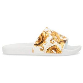 Versace Printed Rubber Slide White