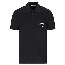 Givenchy Polo de algodón con bolsillo Azul