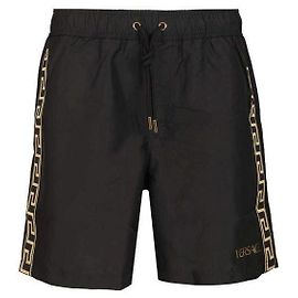 Versace Short de baño en jacquard Negro