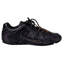 Miu Miu Baskets New Balance SL Leather Lace Black Noir