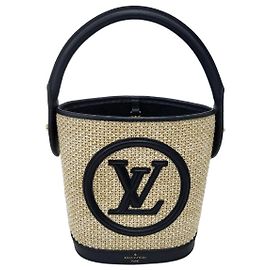 Louis Vuitton Mini bolso bucket de rafia Multicolor
