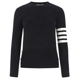 Thom Browne Jersey de punto Milano en algodón Azul