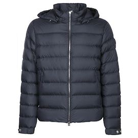 Moncler Giacca corta imbottita con cappuccio Arneb Blu