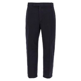 Thom Browne Pantalones utilitarios de sarga de algodón Azul