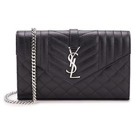 Saint Laurent Monogram Matelassé Shoulder Bag Black