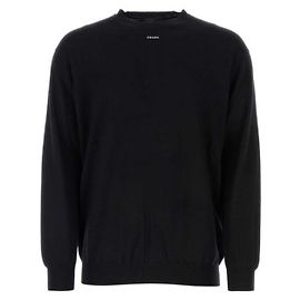 Prada Cashmere-Strick mit Logo Schwarz