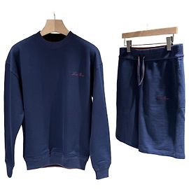 Loro Piana Navy Baumwoll-Set (A+/XS) Blau
