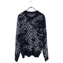 Louis Vuitton Monogram Distressed Knit Brown