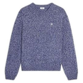 Céline Pull à col rond en laine et cachemire Bleu