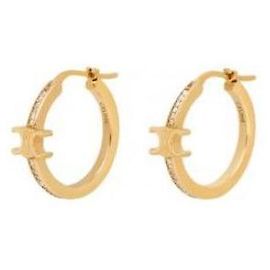 Céline Cerchi scintillanti in strass e ottone D'oro