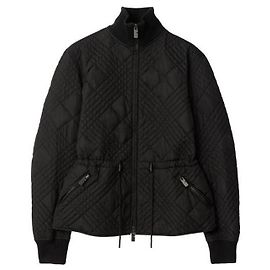 Burberry Micro Check Nylon-Jacke Schwarz