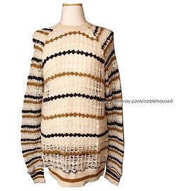 Isabel Marant Étoile Strick mit Elfenbeinstreifen Weiß
