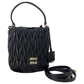 Miu Miu Borsa a secchiello, Borsa a tracolla, Nero Nero