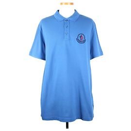 Moncler PK Kurzarm-T-Shirt Blau