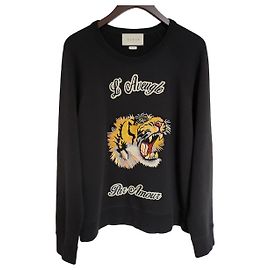 Gucci Moletom com bordado de tigre Prata