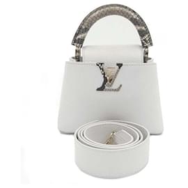 Louis Vuitton Capucines Mini aus Python Weiß