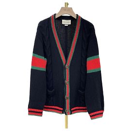 Gucci Cardigan de malha trançada oversized Multicor