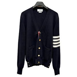 Thom Browne Cárdigan de algodón con punto Milano Multicolor