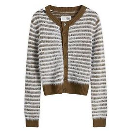 Maison Martin Margiela Gestreifter Wollcardigan Mehrfarben