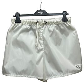 Prada Short de gabardina Re-Nylon Plata