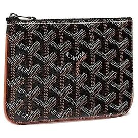 Goyard Pochette Clutch Mini Marron (Black Tan) Multicolore