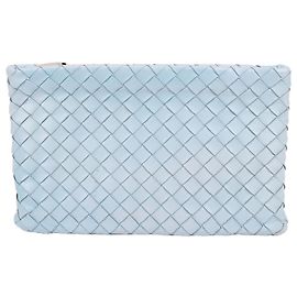 Bottega Veneta Clutch Media Blu Cielo da Donna Blu
