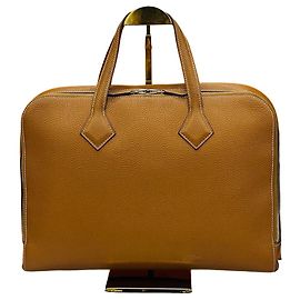 Hermès Victoria Light Camel Gold Stamp Marron