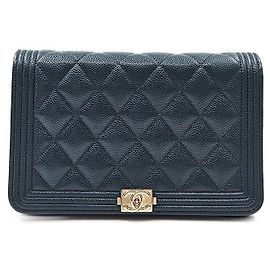 Chanel Caviar Boy WOC Blue